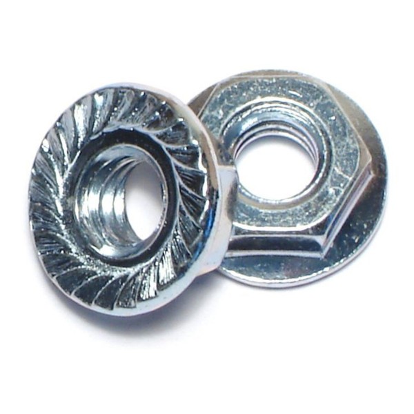 Midwest Fastener Flange Nut, 1/4"-20, Steel, Zinc Plated, 20 PK 63551